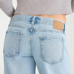 AEROPOSTALE Womens Juniors Mid Rise Wide Leg Jean