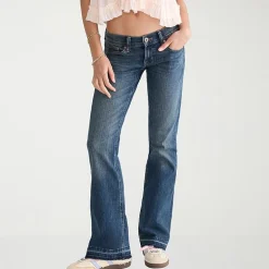 AEROPOSTALE Womens Juniors Mid Rise Bootcut Jean
