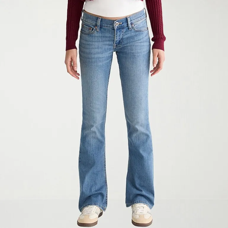 AEROPOSTALE Womens Juniors Mid Rise Bootcut Jean