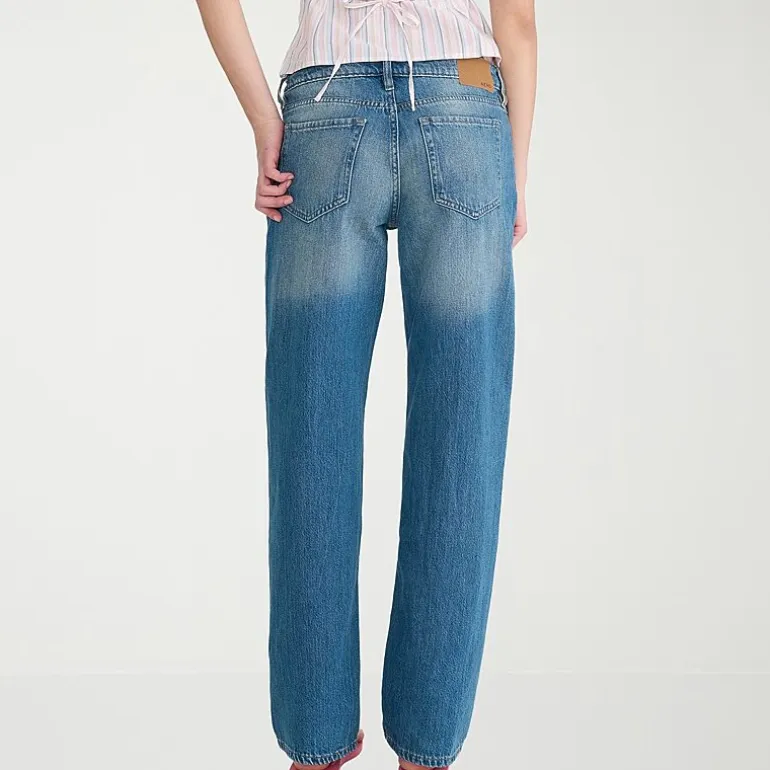 AEROPOSTALE Womens Juniors Mid Rise Baggy Fit Jean