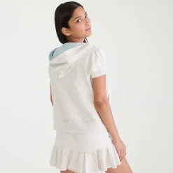AEROPOSTALE Womens Juniors Short Sleeve Zipper Hoodie