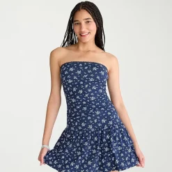 AEROPOSTALE Womens Juniors Straight Neck Sleeveless Casual Bodycon Dress