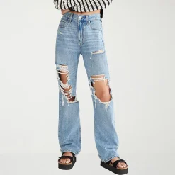 AEROPOSTALE Womens Juniors Short High Rise Baggy Fit Jean
