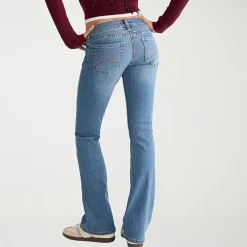 AEROPOSTALE Womens Juniors Short Mid Rise Bootcut Jean