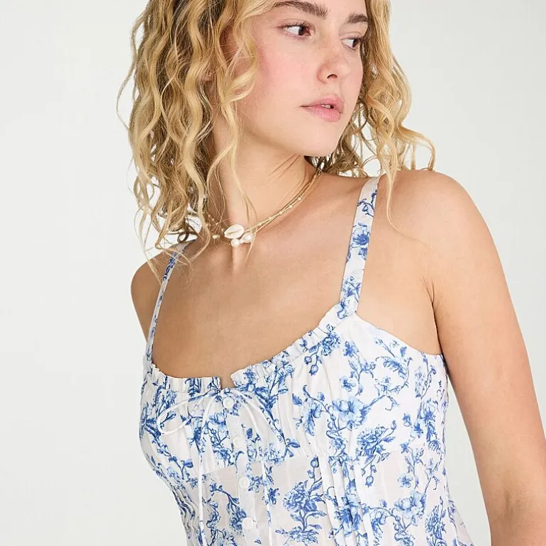 AEROPOSTALE Womens Juniors Square Neck Sleeveless Tank Top