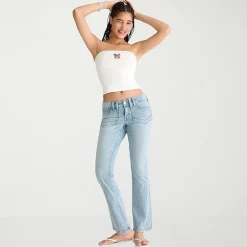 AEROPOSTALE Womens Juniors Straight Neck Sleeveless Tank Top