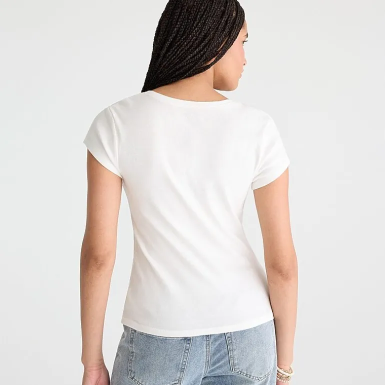 AEROPOSTALE Womens Juniors V Neck Short Sleeve T-Shirt