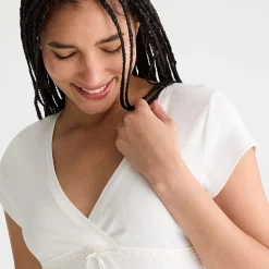 AEROPOSTALE Womens Juniors V Neck Short Sleeve T-Shirt