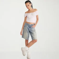 AEROPOSTALE Womens Low Rise Juniors Denim Short