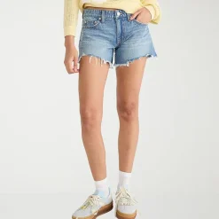 AEROPOSTALE Womens Mid Rise Juniors Denim Short