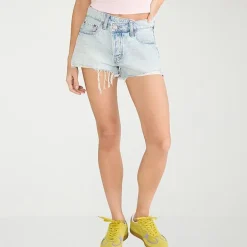 AEROPOSTALE Womens Mid Rise Juniors Denim Short