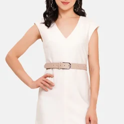 AGP PARIS Beige Star Motif Women's Belt