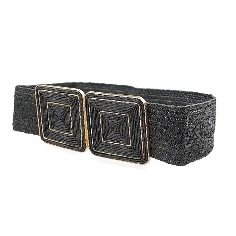 AGP PARIS Black Hook Buckle Women's Belt