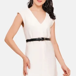 AGP PARIS Black Snake Print Women's Belt