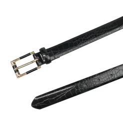 AGP PARIS Black Snake Print Women's Belt