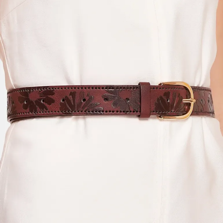 AGP PARIS Burgundy Women's Belt