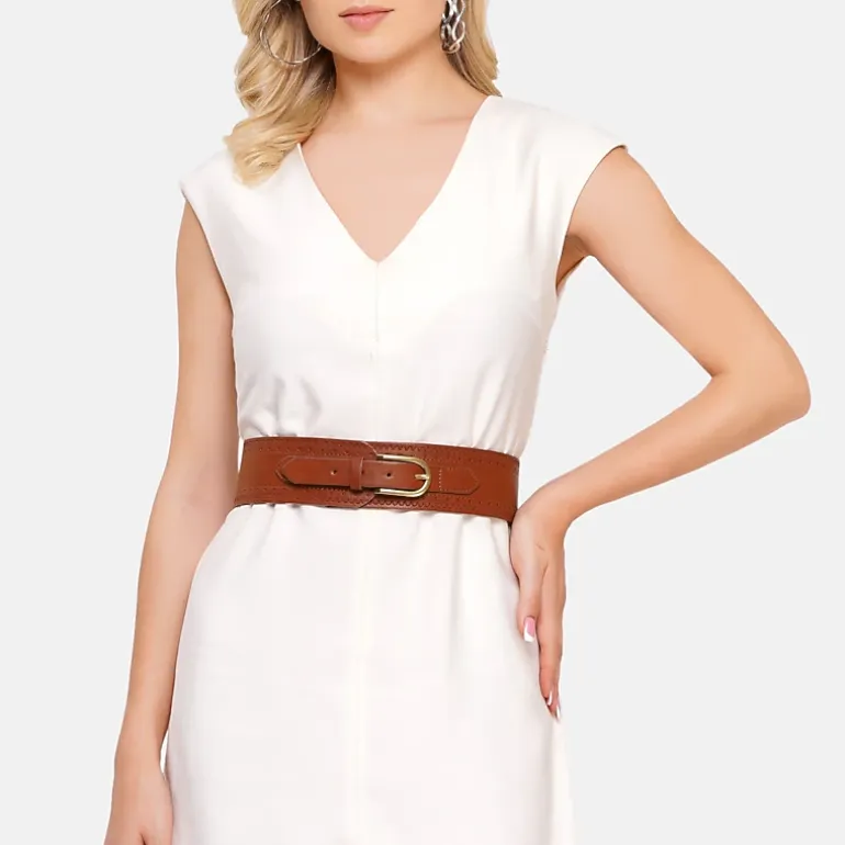 AGP PARIS Dark Brown Women's Belt