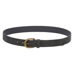 AGP PARIS Dark Gray Floral Print Women's Belt