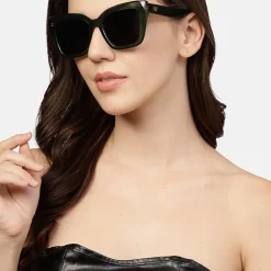 AGP PARIS Women's Bold Cat Eye Acetate Polarized Lens UV400 Sunglasses