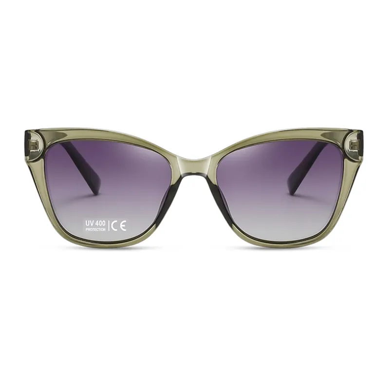 AGP PARIS Women's Cat Eye Acetate Polarized Lens UV400 Sunglasses