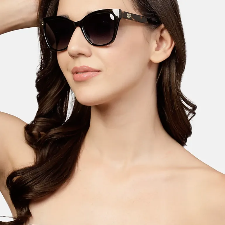 AGP PARIS Women's Cat Eye Acetate Polarized Lens UV400 Sunglasses