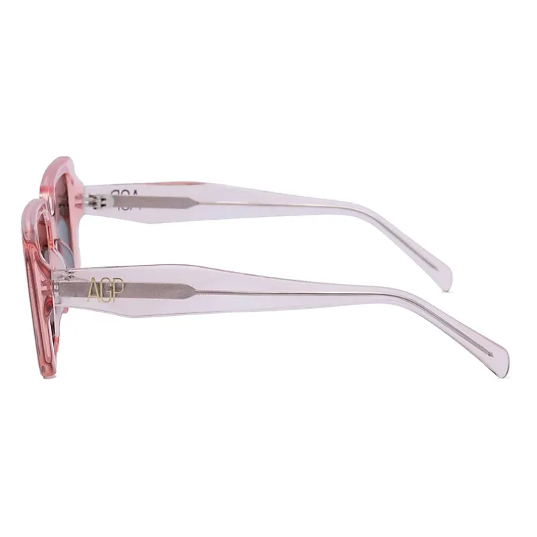AGP PARIS Women's Chunky Transparent Square Acetate Polarized Lens UV400 Sunglasses