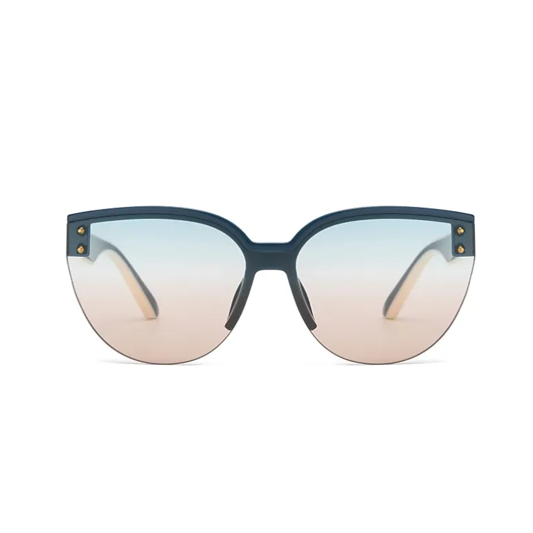 AGP PARIS Women's Clubmaster Acetate Gradient Lens UV400 Sunglasses