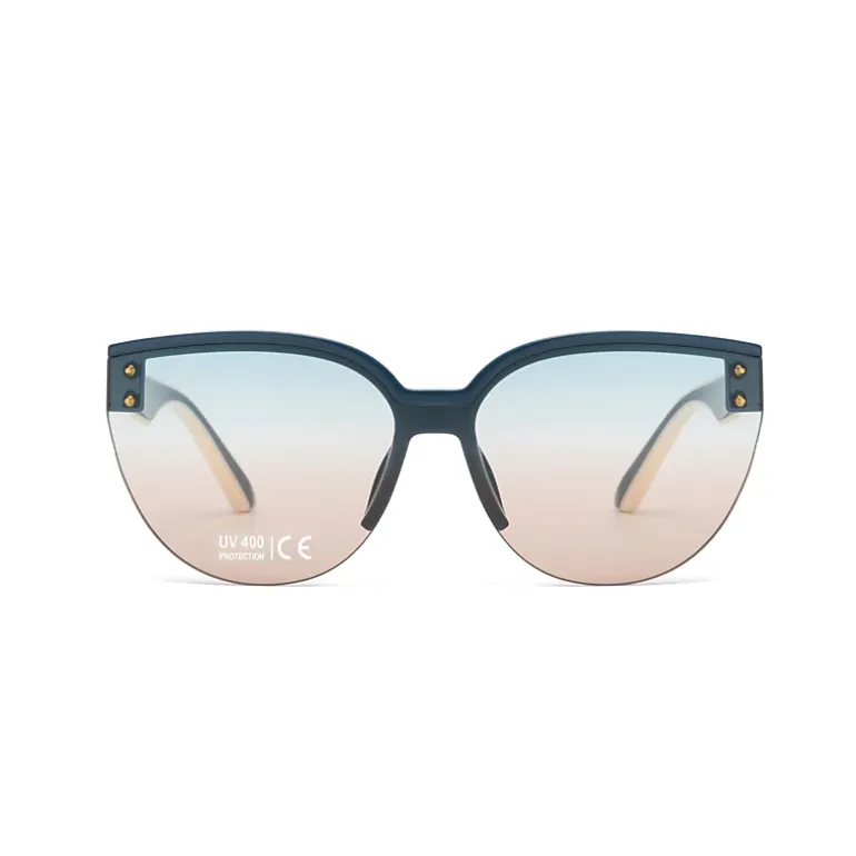 AGP PARIS Women's Clubmaster Acetate Gradient Lens UV400 Sunglasses