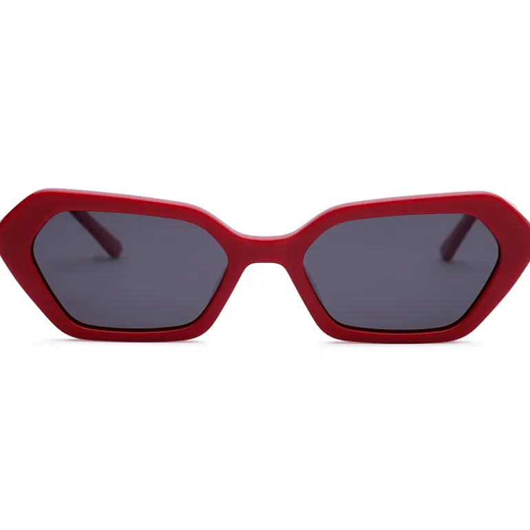 AGP PARIS Women's Futuristic Angular Micro Acetate Polarized Lens UV400 Sunglasses