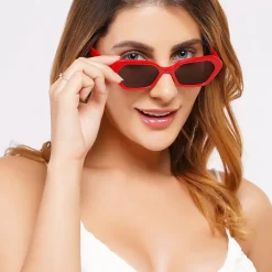 AGP PARIS Women's Futuristic Angular Micro Acetate Polarized Lens UV400 Sunglasses