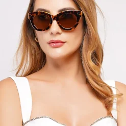 AGP PARIS Women's Retro Round Frame Acetate Polarized Lens UV400 Sunglasses