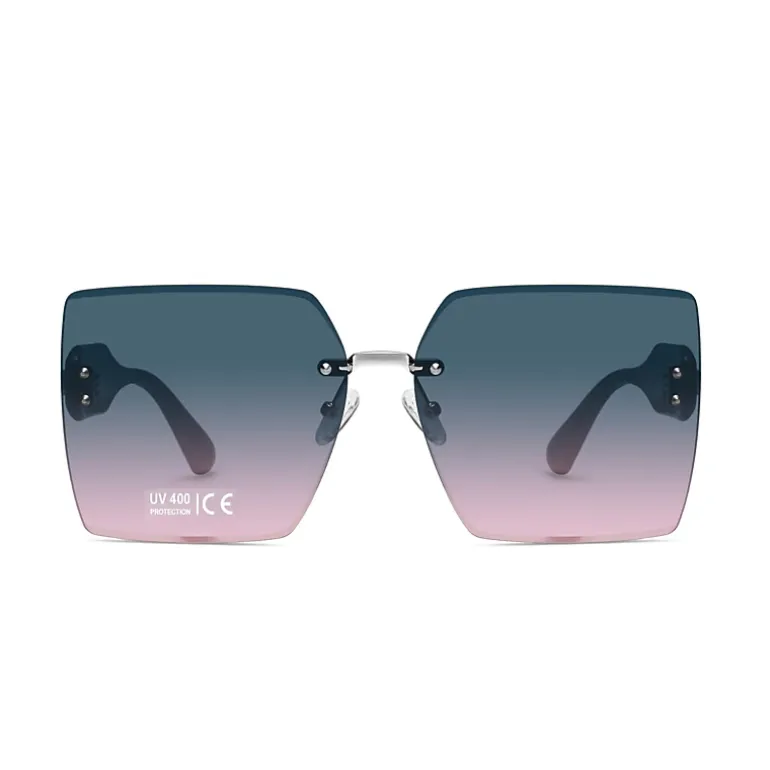 AGP PARIS Women's Square Acetate Gradient Lens UV400 Sunglasses