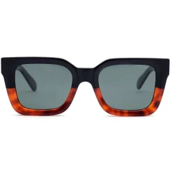 AGP PARIS Women's Two-Tone Geometric Edge Acetate Polarized Lens UV400 Sunglasses