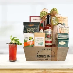 Alder Creek Bloody Mary Wood Crate Gift Set