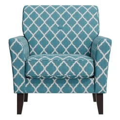 Alex Transitional Flared Arm Accent Chair in Trellis Fabric