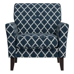 Alex Transitional Flared Arm Accent Chair in Trellis Fabric