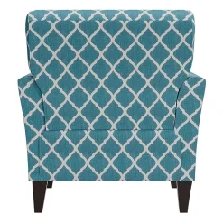 Alex Transitional Flared Arm Accent Chair in Trellis Fabric
