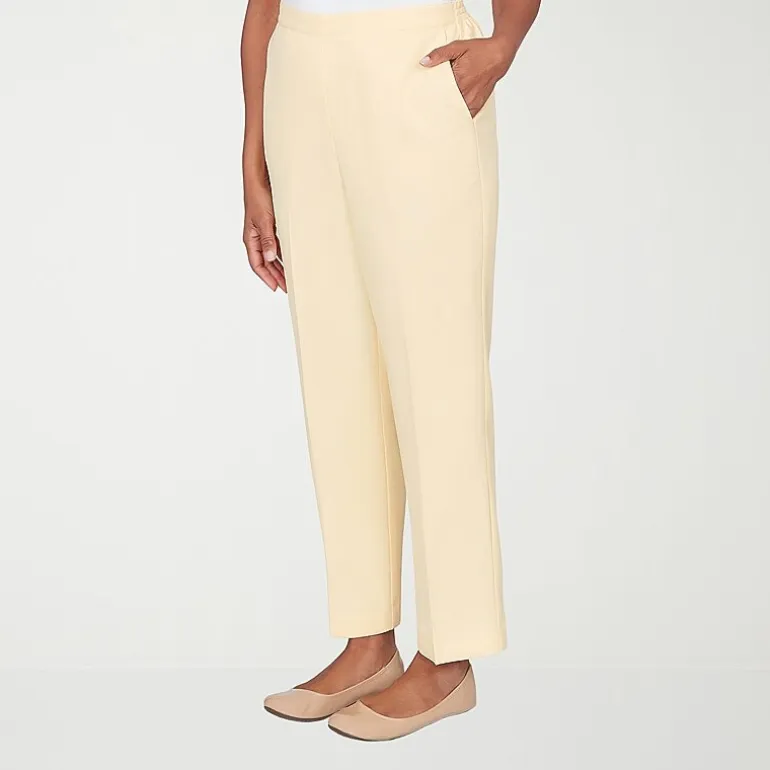 Alfred Dunner Al Fresco Womens Straight Mid Rise Pull-On Pant
