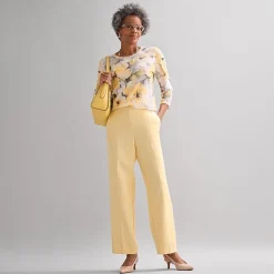 Alfred Dunner Al Fresco Womens Straight Mid Rise Pull-On Pant
