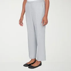 Alfred Dunner Al Fresco Womens Straight Mid Rise Pull-On Pant