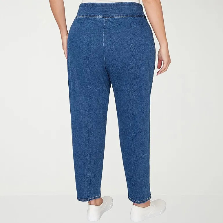Alfred Dunner Austin Womens Mid Rise Straight Leg Jean