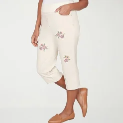 Alfred Dunner Beachcomber Womens Straight Capri Pant