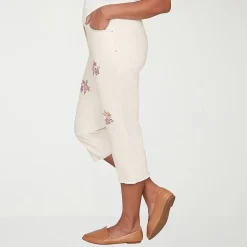 Alfred Dunner Beachcomber Womens Straight Capri Pant