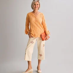 Alfred Dunner Beachcomber Womens Straight Capri Pant
