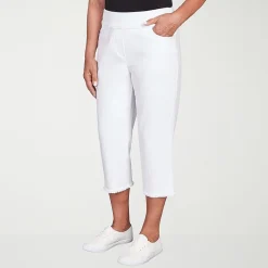 Alfred Dunner Classics Womens Mid Rise Capri Jean