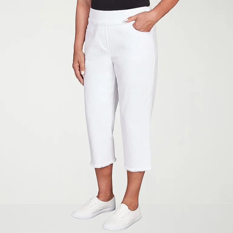 Alfred Dunner Classics Womens Mid Rise Capri Jean