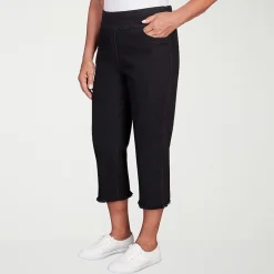 Alfred Dunner Classics Womens Mid Rise Capri Jean