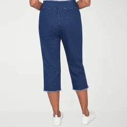 Alfred Dunner Classics Womens Mid Rise Capri Jean