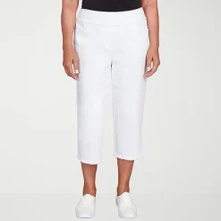 Alfred Dunner Classics Womens Mid Rise Capri Jean