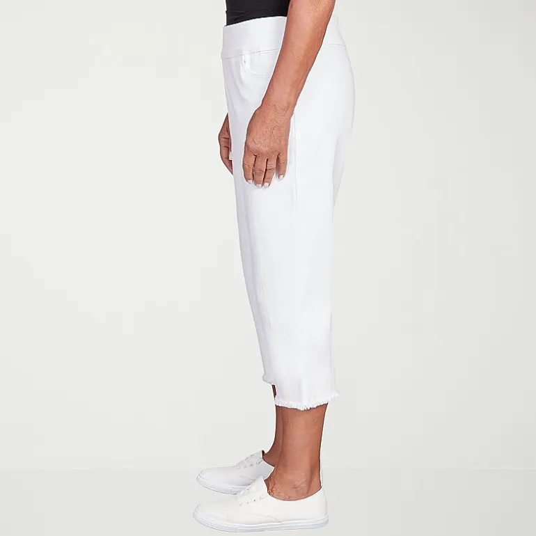 Alfred Dunner Classics Womens Mid Rise Capri Jean